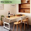 Overbed Table with Wheels and Desktop Enclosure, Height and Length