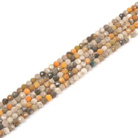 Bumblebee Jasper 4mm Faceted Round Beads Loose Beads 16 Inch for Jewelry Making Beads