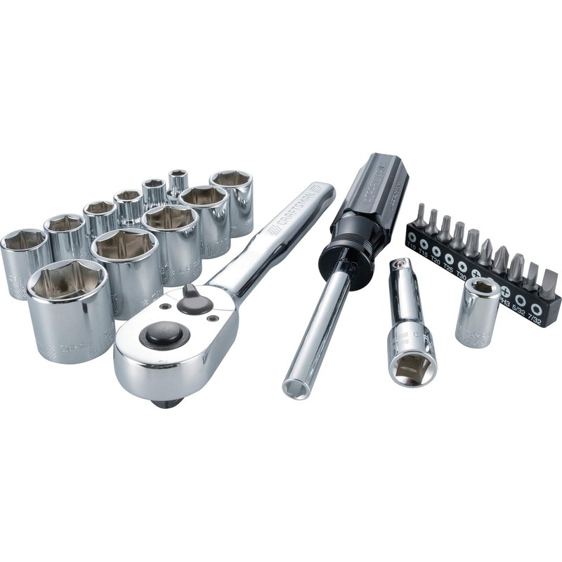 CRAFTSMAN Socket Set, Nano SAE, 3/8" Drive, 24Piece (CMMT12012)