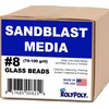 Sandblasting Media Glass Beads #8 Medium 70-80 Grit (10 LBS)