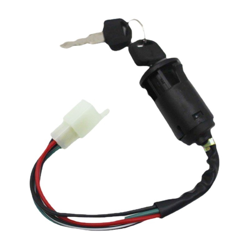Ronyme Universal Ignition Key Switch 4 Wire Replace Parts Plug