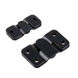 8 Pairs (16 Pieces) Flush Mount Concealed Bracket Interlocking Hanging Buckle Stainless Steel Photo Frame Hook Hardware Hanging Bracket Black (44mm)