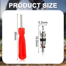 IBXWMNG Valve Core Remover with 5 Valve Inserts, Valve Core Tool, Valve Core Remover, for Car, Bicycle, Car, Truck, Replacement Tyres, Tyre Valve Repair Tool