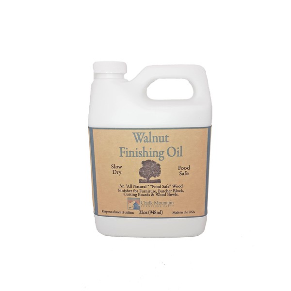 32oz Walnut Oil Finisher Food Safe Preserve & Beautify Unfinished Wood