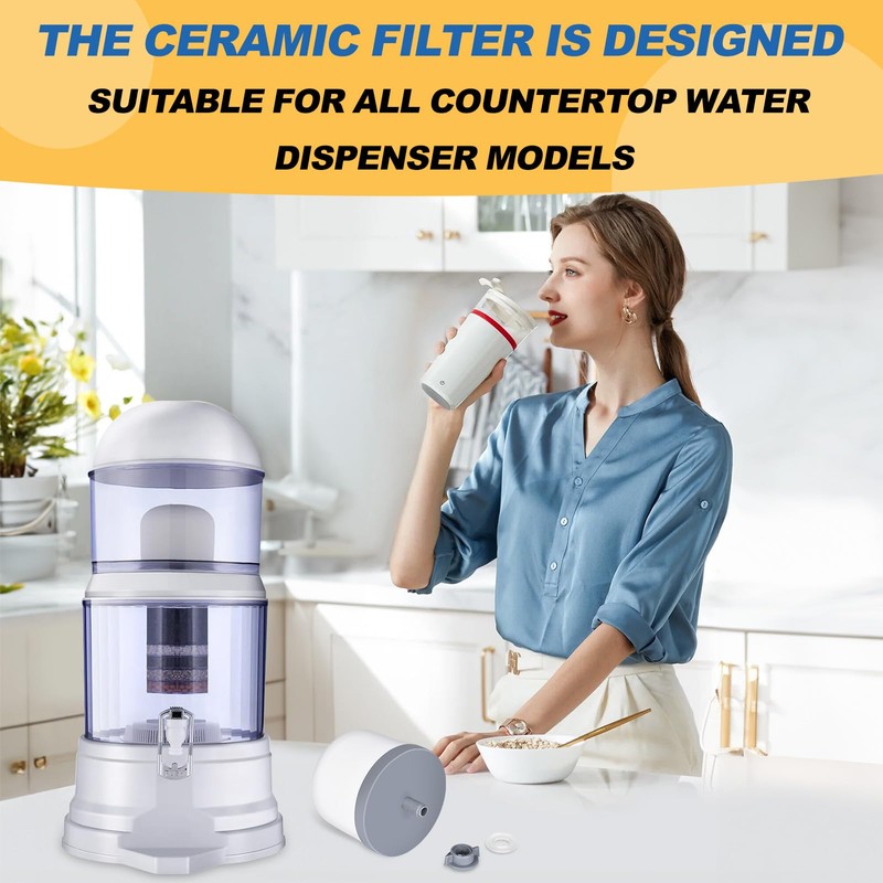 YKMGON Replacement Ceramic Dome Water Filter with Coconut Shell Activated