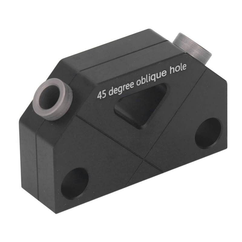 Woodworking Inclined Hole Fixture Black Aluminum Alloy 45 Degree Angle