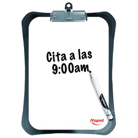 Maped Helix Usa Dry Erase Clipboard with Marker, Black (350210)