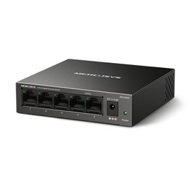 MERCUSYS 5-Port Gigabit Ethernet Desktop Switch (MS105GS) – Plug & Play, Steel Housing, Fanless, Energy-Efficient, Supports Auto-MDI/MDIX – Ideal for Home, Office & Gaming