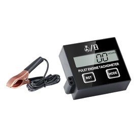 Baoblaze Digital Tachometer Tach Gauge Display Screen Waterproof Speedometer Small Engine Tachometer for ATV Chain Saw RV, Double Button