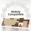 Owpkeenthy Retro XDA Keycaps, PBT 138 Keys Brown Keycap Set