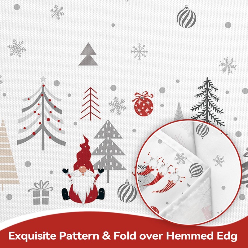 hometrixx Christmas Snowflake Gnome Rectangle Table Cloth Cover 140x220cm