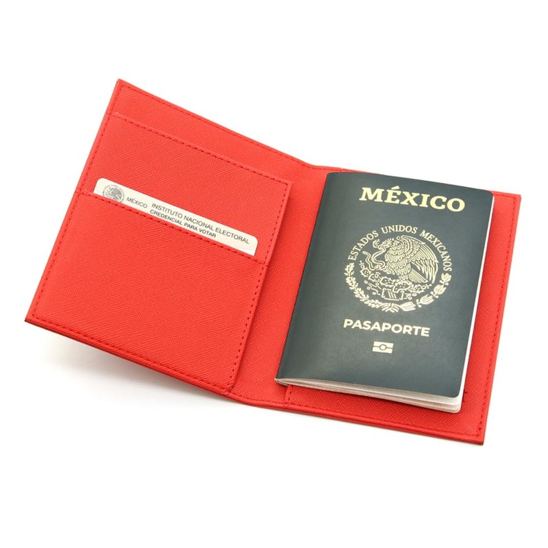 KOKOLET Porta Pasaporte y Visa Rojo
