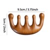 Wooden Massage Comb with Wide Tooth, Scalp Massager Round Tooth