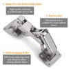 2 Pack 170° Door Hinge, Full Overlay Concealed for Corner