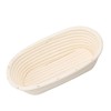25cm Bread Proofing Basket Set Oval Natural Rattan Sourdough Proofing