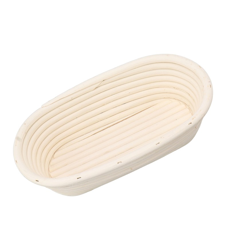 25cm Bread Proofing Basket Set Oval Natural Rattan Sourdough Proofing