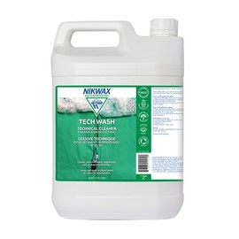 Nikwax Tech Wash 169 fl. oz., Technical Cleaner for Jackets and Outerwear, Restores Waterproofing in Rain, Ski, and Snow Gear, Safe for Gore-Tex and DWR
