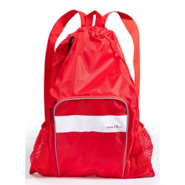 Athletico - (Rojo) - Bolsa de natación de malla - Bolsa de malla para piscina con compartimentos húmedos y secos para nadar, ir a la playa, acampar y más