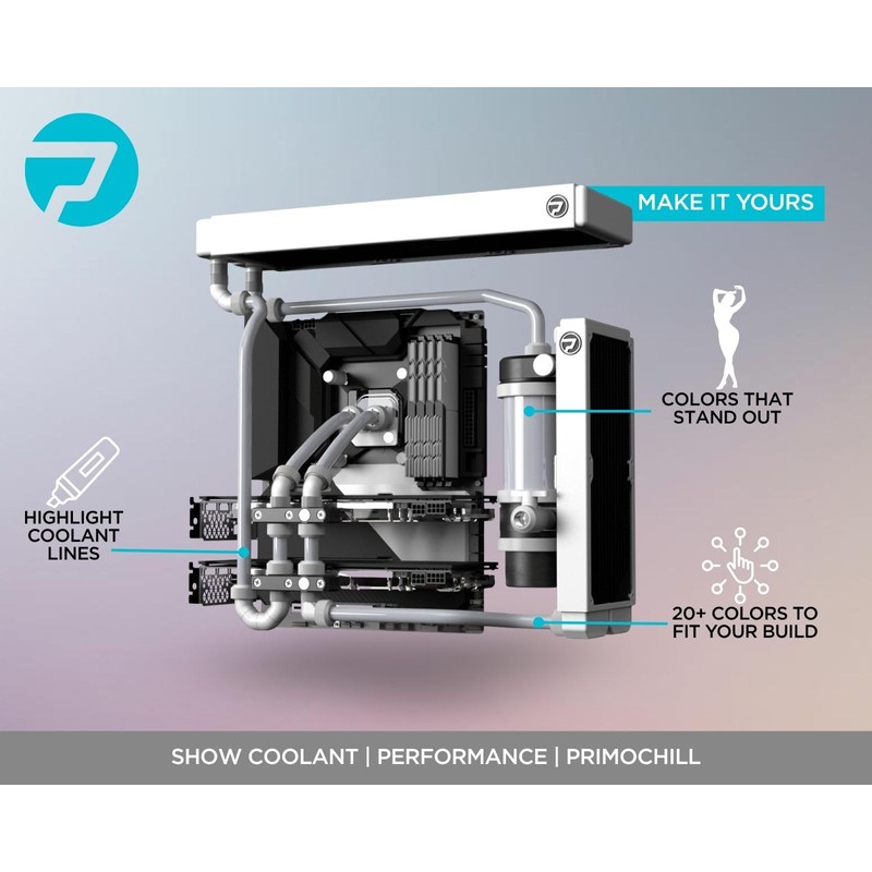 PrimoChill Opaque - Computer WaterCooling Show Coolant, Solid/Non-Transparent, Full Protection,