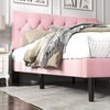 HAOARA Queen Size Platform Bed Frame with Upholstered Button Tufted