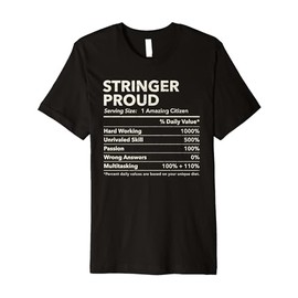 Stringer, Mississippi Proud Nutrition Facts Premium T-Shirt