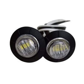 Beatus Embedded Side Markers, Turn Signals, Bike Handles, Cowls, Trucks, Cars, Waterproof, Safe on Rainy Days, Set of 2 (White)