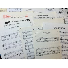 Variety 50+ Different Unique Huge Lot Sheet Music Pages CraftsJunk Journal Variety Pack