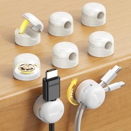 8-Pack JOYROOM Magnetic Cable Clips Organizer with 360° Rotation