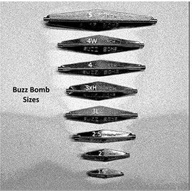Buzz Bomb, Deadly Sonic Lure, Black Pearl,4 Inch,Jigs