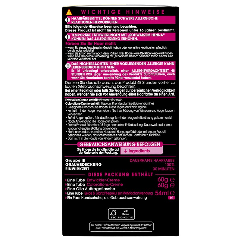 Garnier Olia 3.0 Dark Brown Permanent Hair Colour without Ammonia