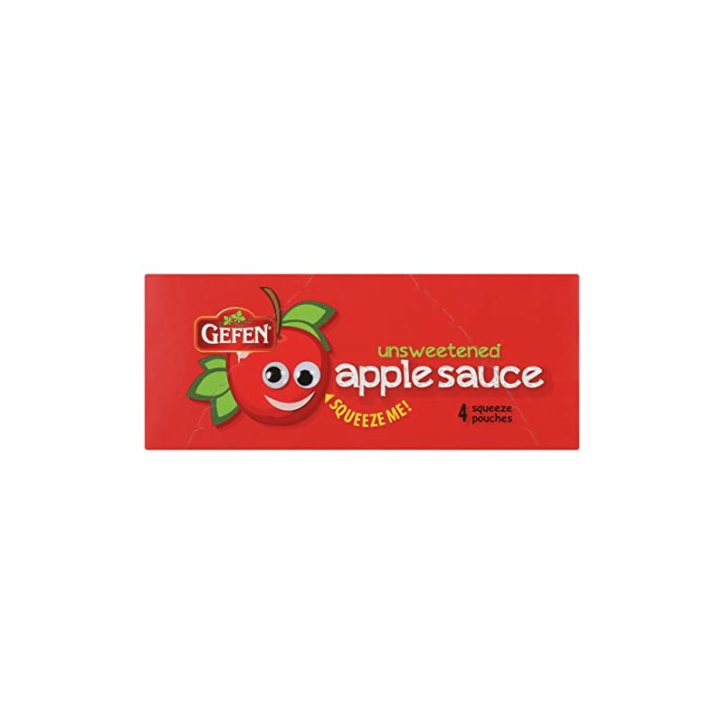 GEFEN APPLESAUCE POUCH UNSWTND 4PK
