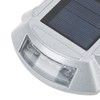 Solar Deck Lights Silver Aluminium Alloy High Brightness LED Solar