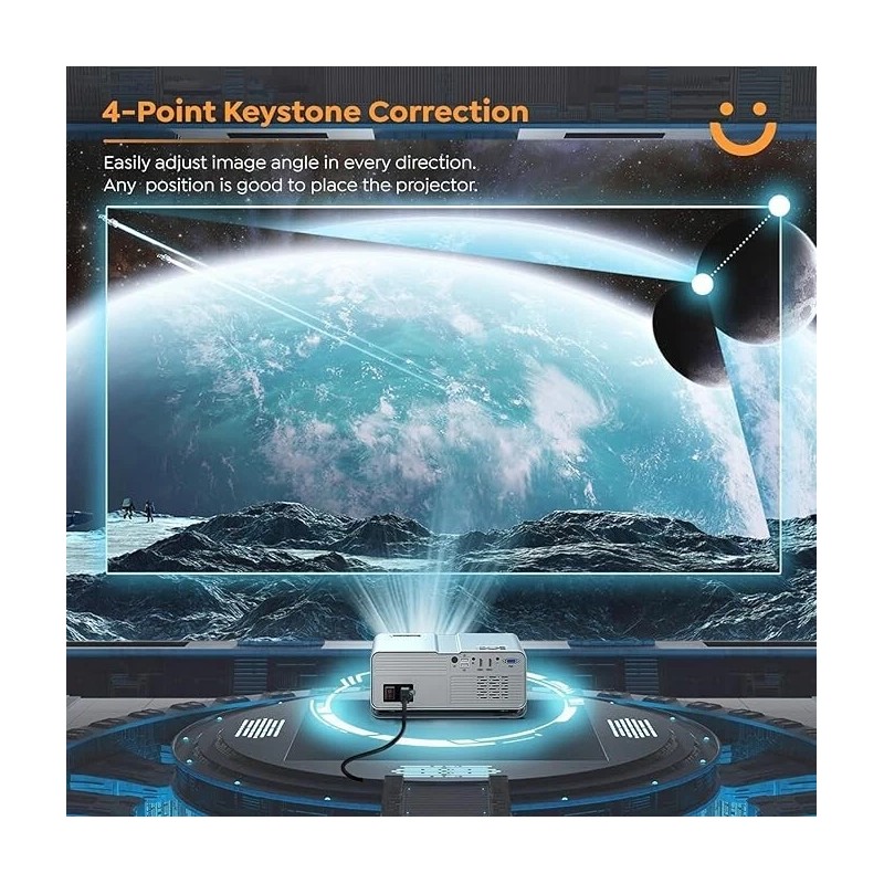 YABER Projector with WiFi and Bluetooth, 15000L Native 1080P Pro