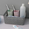 Cadine Grey Plastic Storage Baskets, 6 Pieces, Small Basket, Storage