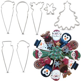 LILIAO Christmas Cookie Cutters, Winter Holiday Cookie Cutter Set
