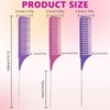 3 Pieces Highlight Comb, 3 Sizes Hair Dye Comb, Long