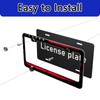 CTVSLFU License Plate Frame with 2 Holes - 002 Black