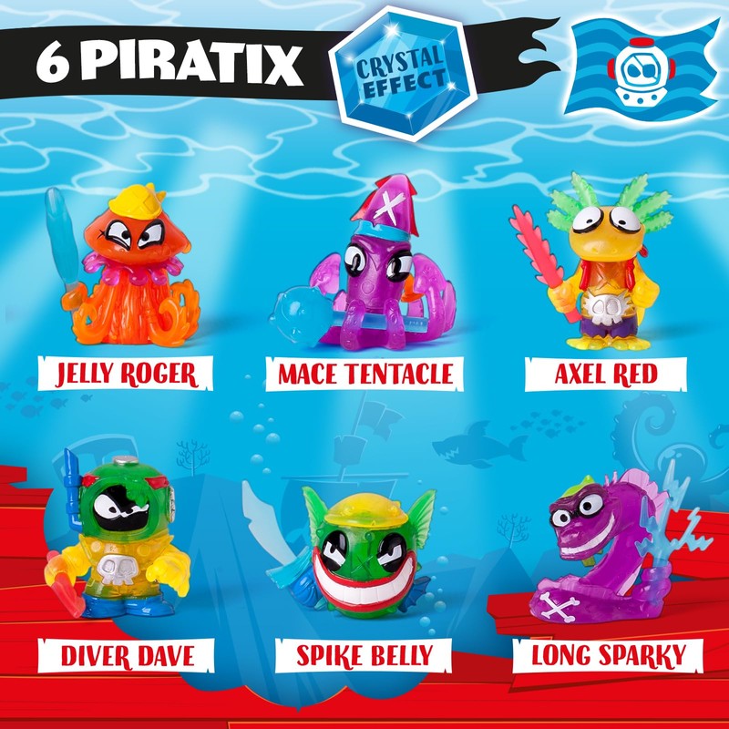 PIRATIX ADVENTURE WORLD Shark Treasure Series 4 Pieces Includes 4
