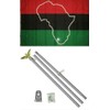 Africa Map 3'x5' Polyester Flag With 6' Aluminum Flag Pole