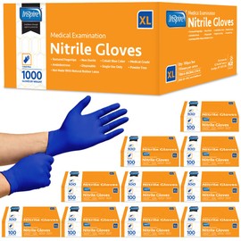 Inspire Nitrile Gloves | THE ORIGINAL Quality Stretch Nitrile Exam Cobalt Blue | Disposable Safety Gloves | 4.5 Gloves