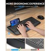 Wireless Keyboard and Mouse, Wrist Rest, Phone Holder, Batteries Included,