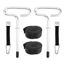 TOSRWGLL 24260 Deluxe Shelter Tie Down Kit Fit for Eskimo Ice Fishing Tent,Ice Shelter Accessories 2 Ice Anchors & 2 Cam Straps