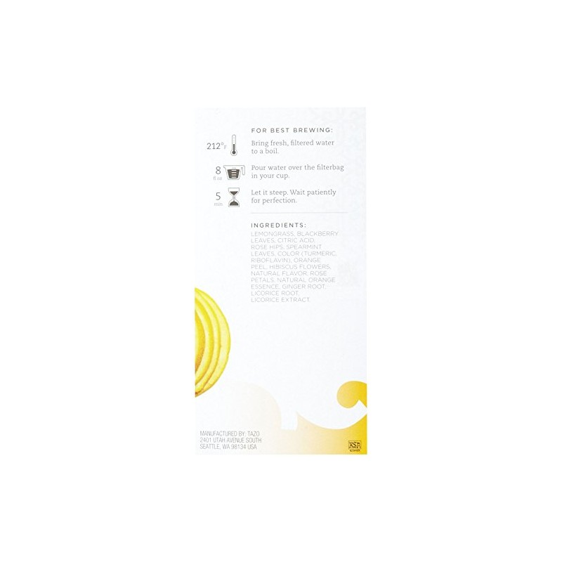 Tazo Wild Sweet Orange Herbal Tea, 20 ct