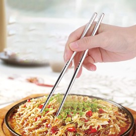 Palillos, suministros de cocina Palillos chinos de acero inoxidable de 17,5 cm, para fiestas en casa