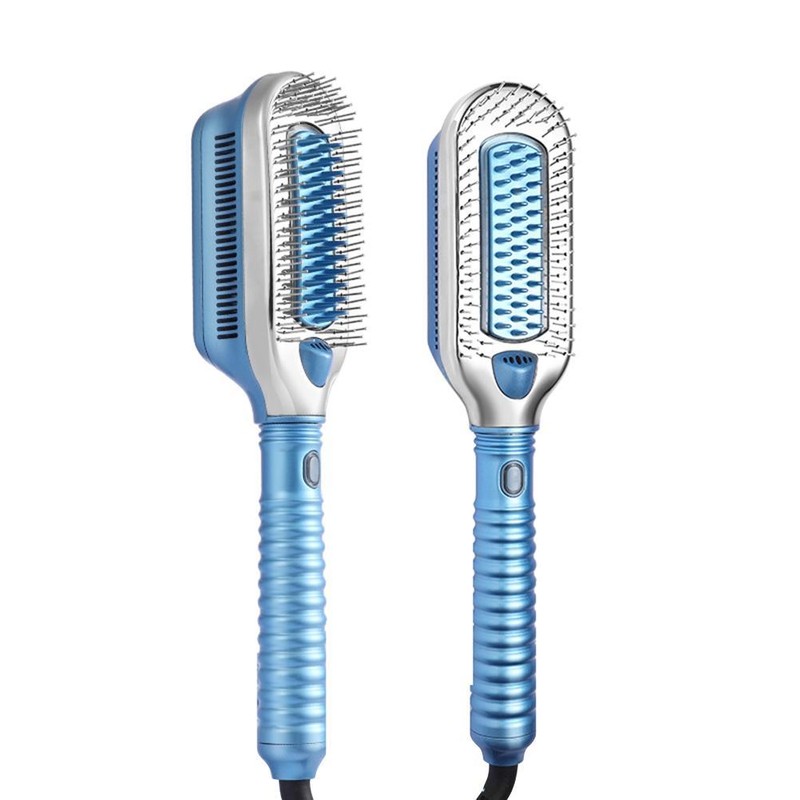 Hair Straightener Brush Ice Therapy Professional Negative Ion Cold Wind