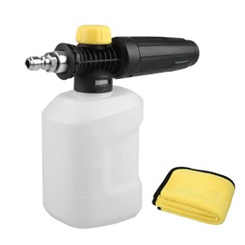 Sooprinse Car Washer Foam Cannon, Adjustable Snow Foam Lance with 1/4 Quick Connector for Pressure Washer Gun, Fits Pressure Washers up to 2300 PSI, 0.5L Bottle