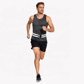 High Visibility Night Safety Running Gear Adjustable Reflective Strap for Running Walking CyclingPacking: 1-piece, Material: Polyester, Size: Adjustable, Color: White, Model Number: AS1-002