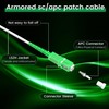 SpeedyCables SC/APC Armored Fiber Optic Cable 1m/3ft - OS2 Single