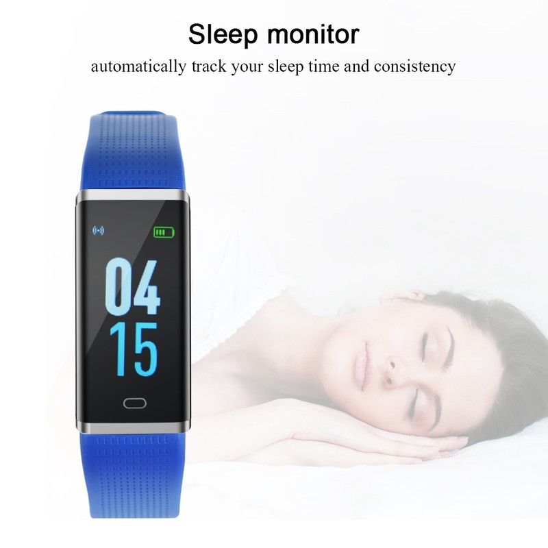 Wireless Smart Watch Bluetooth Fitness Tracker Heart Rate Monitoring Waterproof