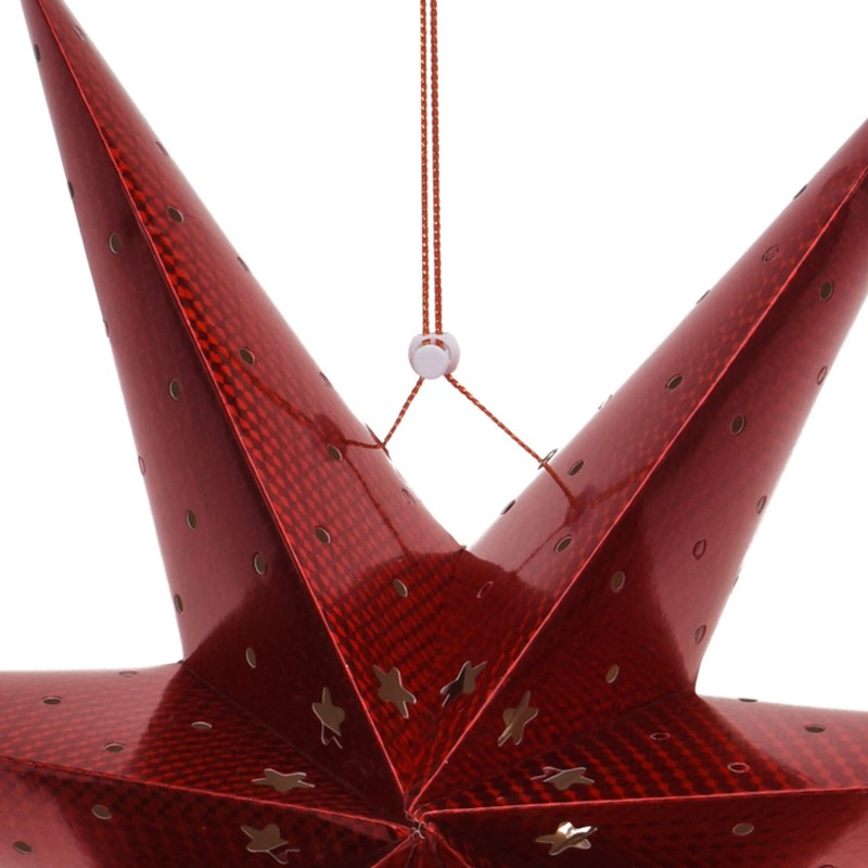 COM-FOUR® Luminous Star in 3D with LED Lighting in Warm